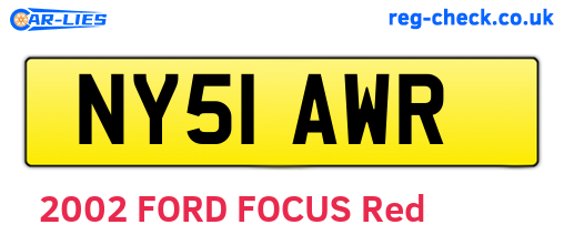 NY51AWR are the vehicle registration plates.