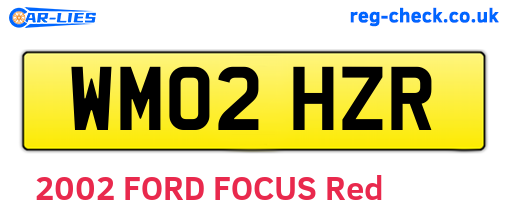 WM02HZR are the vehicle registration plates.