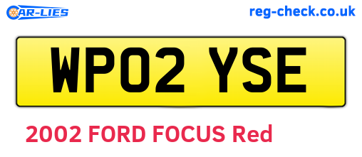 WP02YSE are the vehicle registration plates.