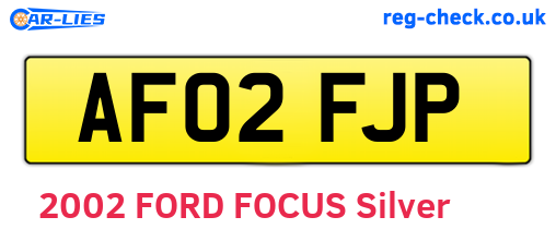 AF02FJP are the vehicle registration plates.