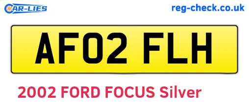 AF02FLH are the vehicle registration plates.