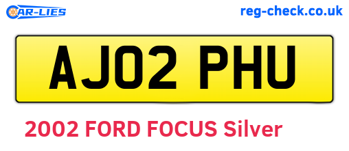 AJ02PHU are the vehicle registration plates.