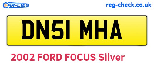 DN51MHA are the vehicle registration plates.
