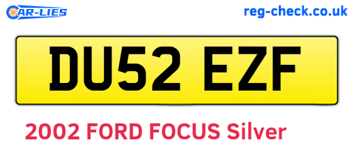DU52EZF are the vehicle registration plates.