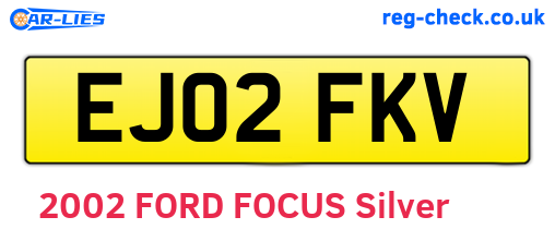EJ02FKV are the vehicle registration plates.