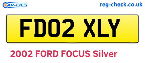 FD02XLY are the vehicle registration plates.