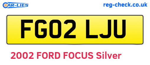 FG02LJU are the vehicle registration plates.