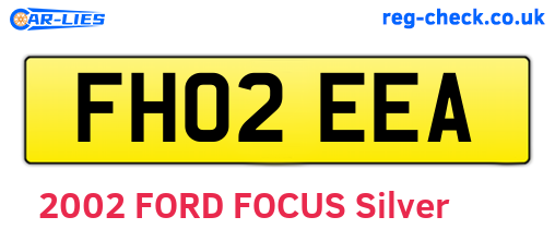 FH02EEA are the vehicle registration plates.