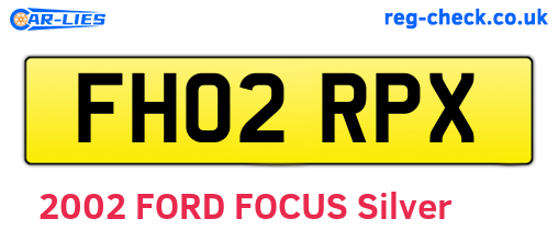 FH02RPX are the vehicle registration plates.