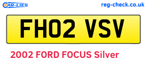 FH02VSV are the vehicle registration plates.