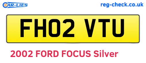 FH02VTU are the vehicle registration plates.