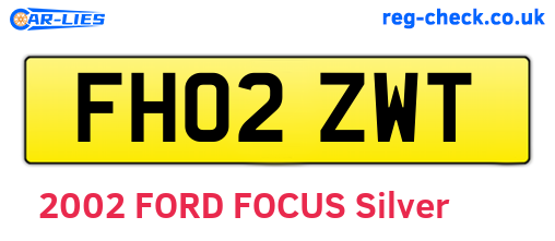 FH02ZWT are the vehicle registration plates.