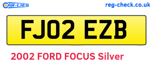 FJ02EZB are the vehicle registration plates.