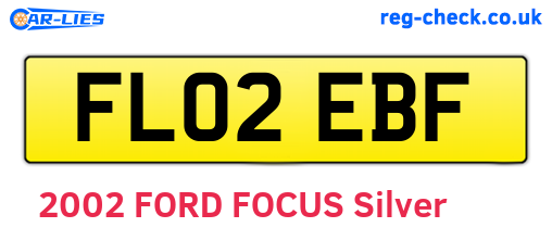 FL02EBF are the vehicle registration plates.