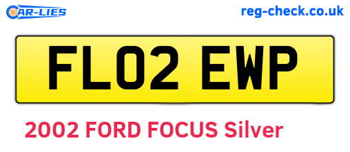 FL02EWP are the vehicle registration plates.