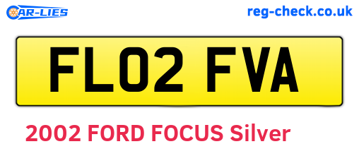 FL02FVA are the vehicle registration plates.