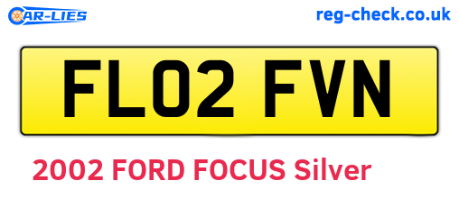 FL02FVN are the vehicle registration plates.