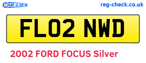 FL02NWD are the vehicle registration plates.