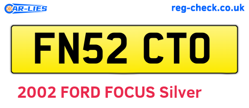 FN52CTO are the vehicle registration plates.