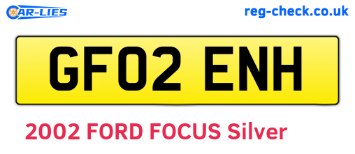 GF02ENH are the vehicle registration plates.