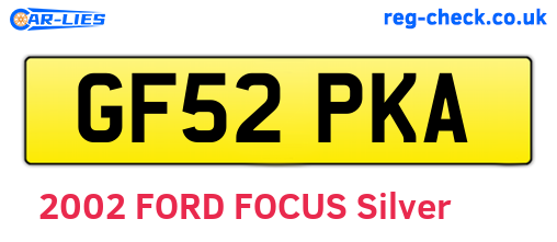 GF52PKA are the vehicle registration plates.