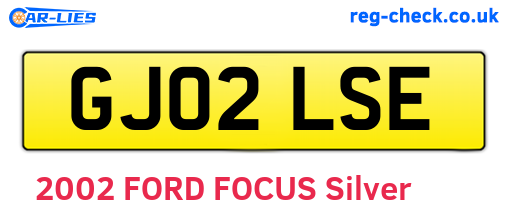 GJ02LSE are the vehicle registration plates.