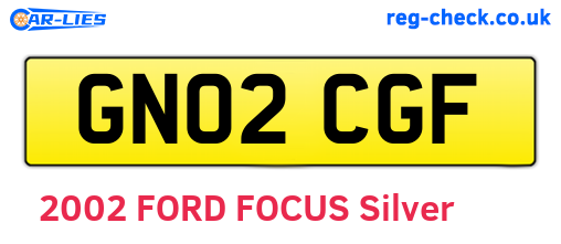 GN02CGF are the vehicle registration plates.