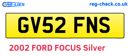 GV52FNS are the vehicle registration plates.