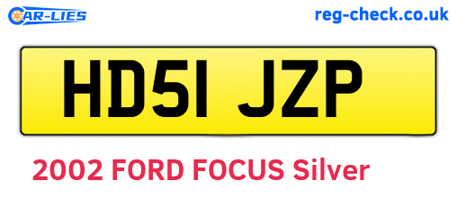 HD51JZP are the vehicle registration plates.