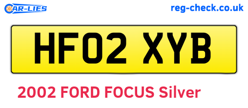 HF02XYB are the vehicle registration plates.