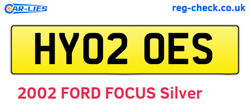 HY02OES are the vehicle registration plates.