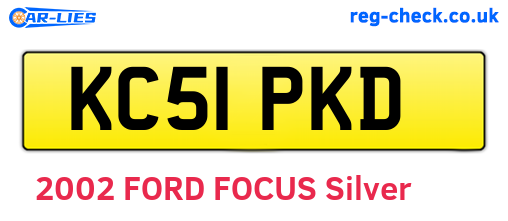 KC51PKD are the vehicle registration plates.