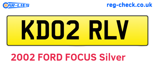 KD02RLV are the vehicle registration plates.