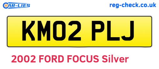 KM02PLJ are the vehicle registration plates.