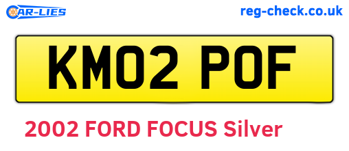 KM02POF are the vehicle registration plates.
