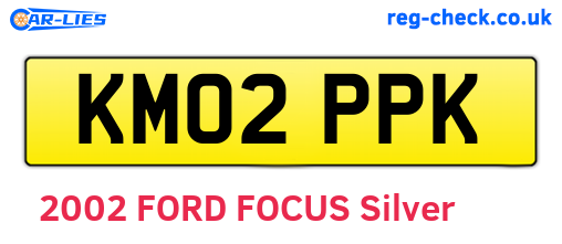 KM02PPK are the vehicle registration plates.