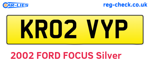 KR02VYP are the vehicle registration plates.