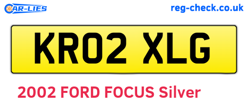 KR02XLG are the vehicle registration plates.