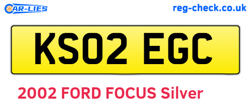 KS02EGC are the vehicle registration plates.