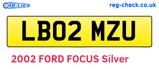 LB02MZU are the vehicle registration plates.