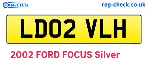 LD02VLH are the vehicle registration plates.