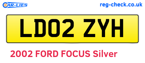 LD02ZYH are the vehicle registration plates.