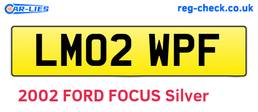 LM02WPF are the vehicle registration plates.