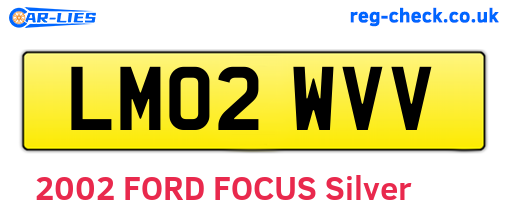 LM02WVV are the vehicle registration plates.