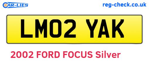 LM02YAK are the vehicle registration plates.