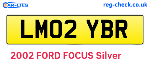 LM02YBR are the vehicle registration plates.