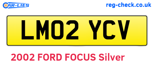 LM02YCV are the vehicle registration plates.
