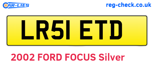 LR51ETD are the vehicle registration plates.
