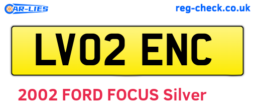 LV02ENC are the vehicle registration plates.