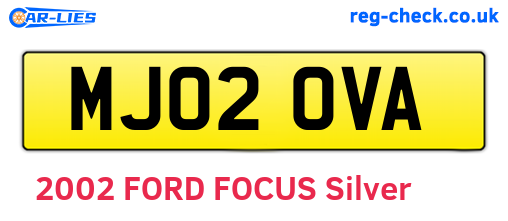 MJ02OVA are the vehicle registration plates.